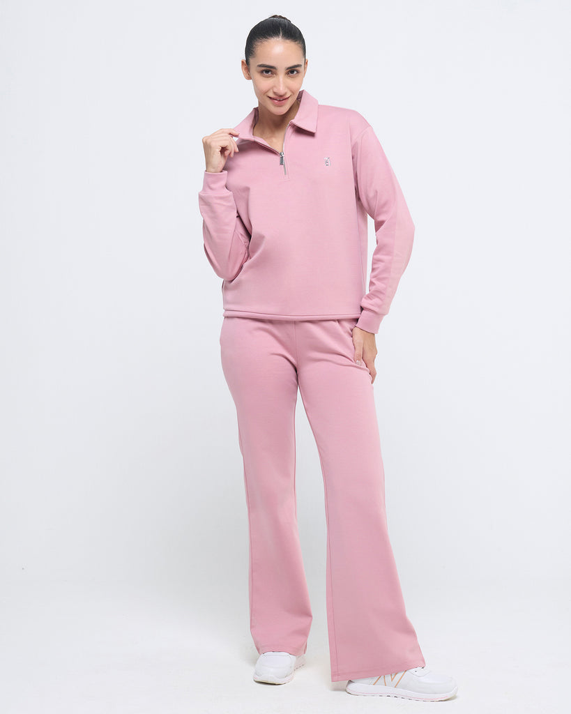 Hunnit Essential Polo Neck Sweatshirt - 1/4th Zipper Essential Polo Neck Sweatshirt - 1/4th Zipper