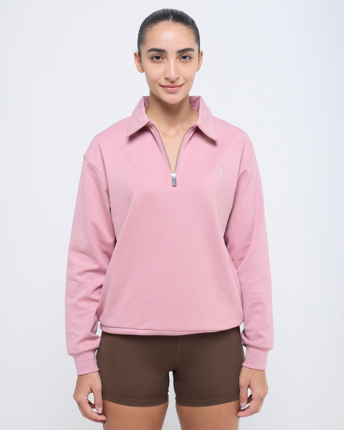 Essential Polo Neck Sweatshirt - 1/4th Zipper