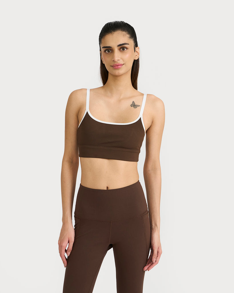 Hunnit Zen Halo Sports Bra & Ankle Length Leggings Co-ord Set 