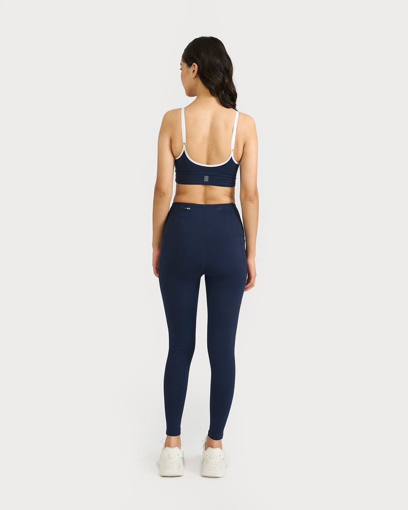 Hunnit Zen Halo Sports Bra & Ankle Length Leggings Co-ord Set 