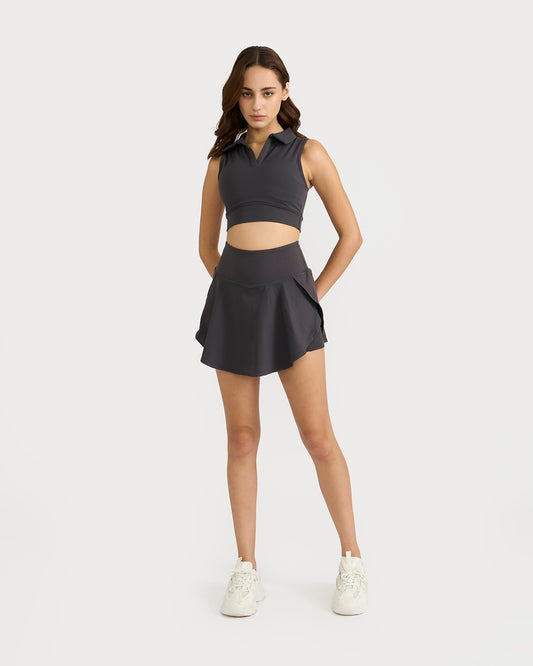 Zen Nova Skorts & polo neck 2 in 1 Sports Bra Co-ord Set