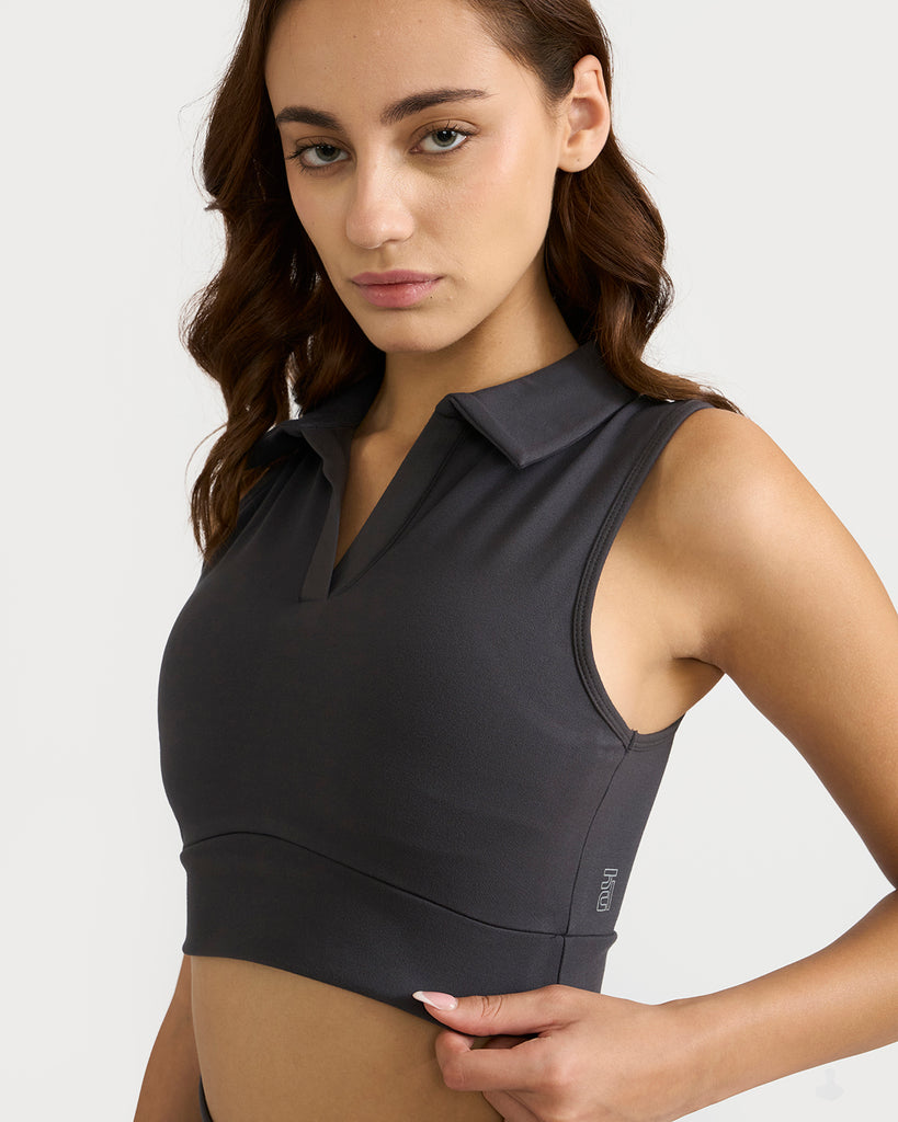 Hunnit Zen Nova Skorts & polo neck 2 in 1 Sports Bra Co-ord Set 