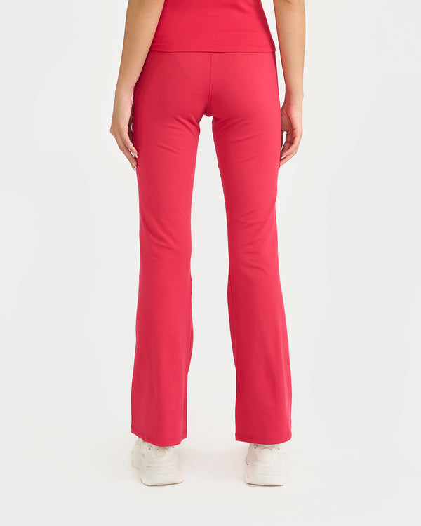 Zen halo top with in-built bra & Flare pants Co-Ord Set
