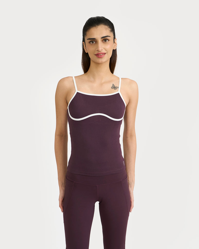 Hunnit zen halo top with in-built bra 