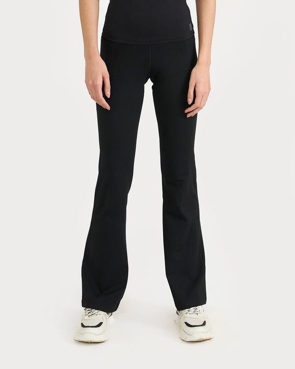 Zen halo top with in-built bra & Flare pants Co-Ord Set