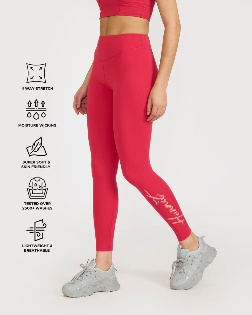 Hunnit Zen Seamless Leggings and V Neck Sports Bra Co-ord Set 