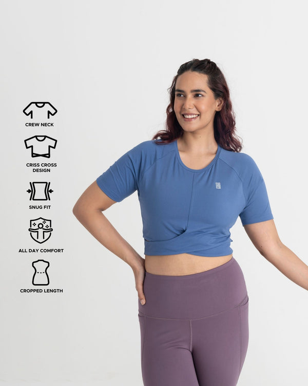Zen Front-Wrap Crop Top