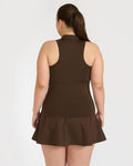 Zen Polo Neck Top with in-Built Sports Bra