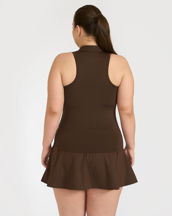 Zen Polo Neck Top with in-Built Sports Bra