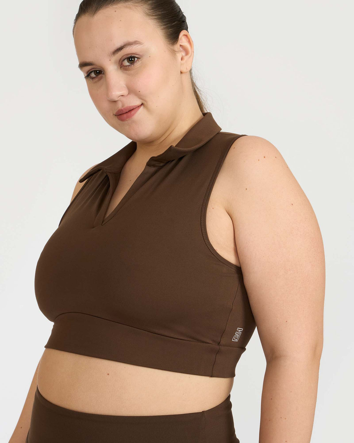 Zen Cheerful Skort and Polo-Neck 2-in-1 Crop Top Co-ord Set