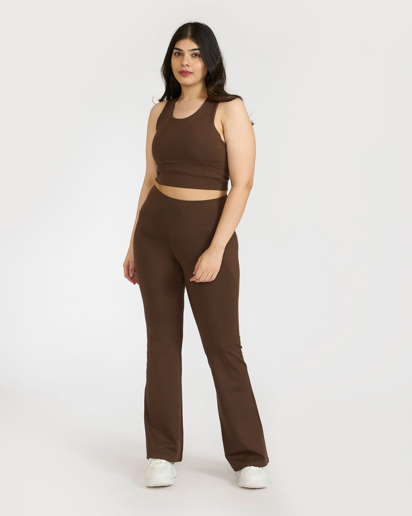 Hunnit Zen 2 in 1 & Flare pants co-ord set 