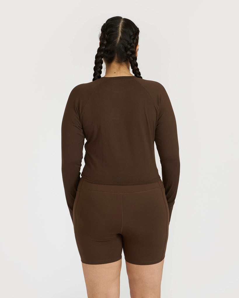 Hunnit Zen Cycling Shorts & Full Sleeve Crop top Co-ord set Zen Cycling Shorts & Full Sleeve Crop top Co-ord set