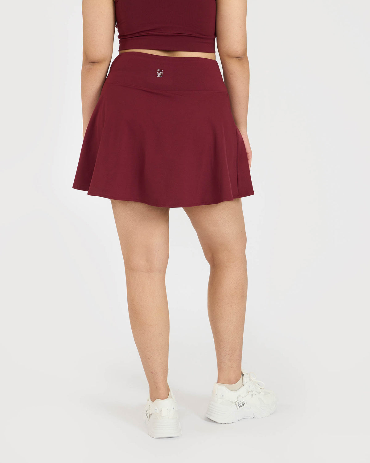 Zen Cheerful Skort and Polo-Neck 2-in-1 Crop Top Co-ord Set