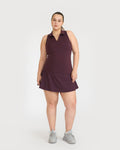 Zen Polo Neck Top with In-built sports bra & Cheerful Skorts Co-Ord Set