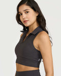 Zen Cheerful Skort and Polo-Neck 2-in-1 Crop Top Co-ord Set