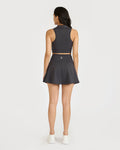 Zen Cheerful Skort and Polo-Neck 2-in-1 Crop Top Co-ord Set