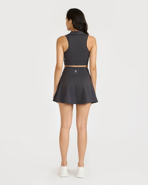 Zen Polo-Neck 2-in-1 Crop Top
