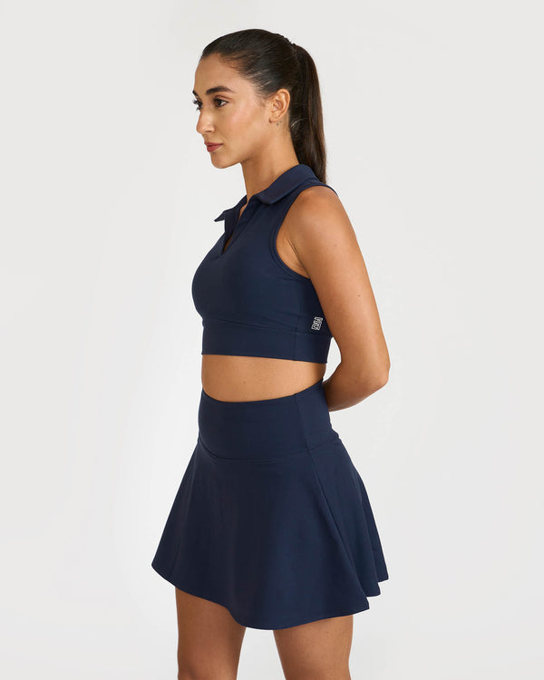 Zen Polo-Neck 2-in-1 Crop Top