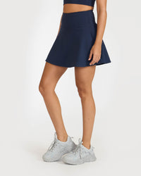 Zen Cheerful Skort and Polo-Neck 2-in-1 Crop Top Co-ord Set