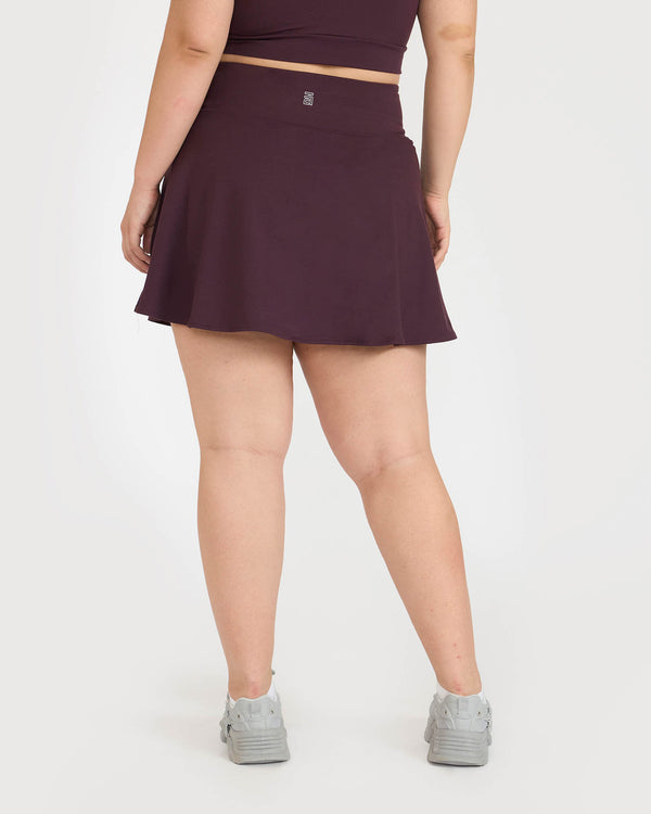 Zen Cheerful Skort and Polo-Neck 2-in-1 Crop Top Co-ord Set