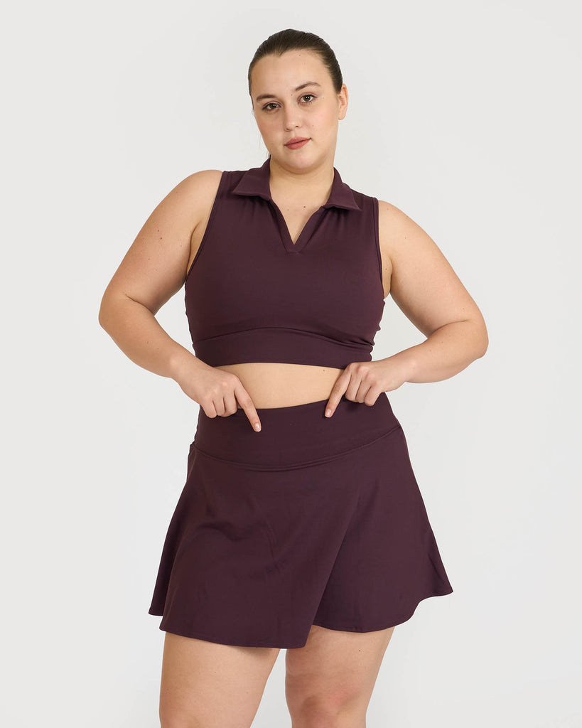 Hunnit Zen Polo-Neck 2-in-1 Crop Top Zen Polo-Neck 2-in-1 Crop Top