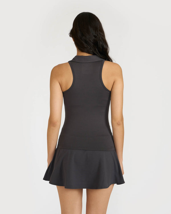 Zen Polo Neck Top with in-Built Sports Bra