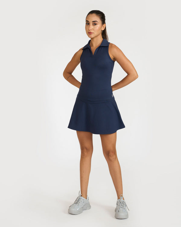 Zen Polo Neck Tank Top with in-Built Sports Bra