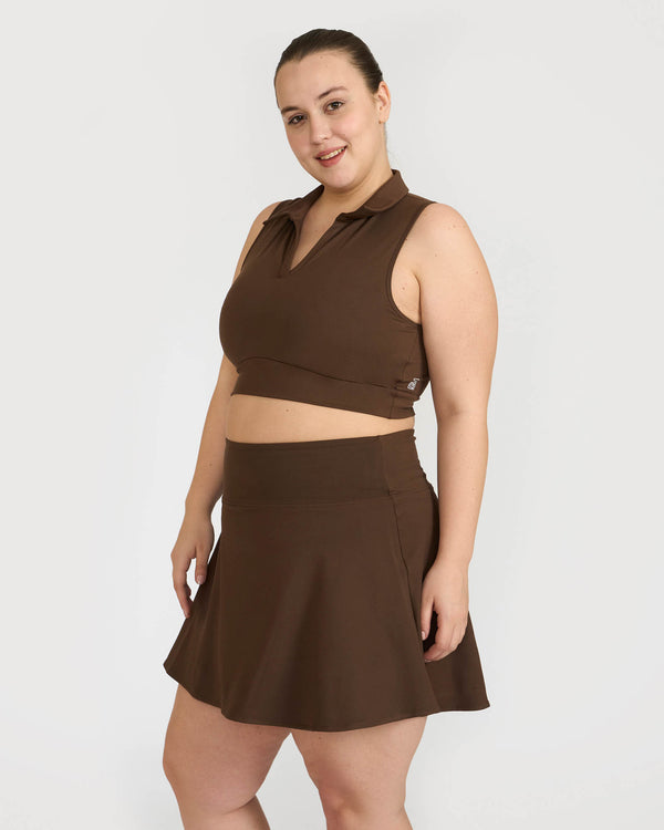 Zen Polo-Neck 2-in-1 Crop Top