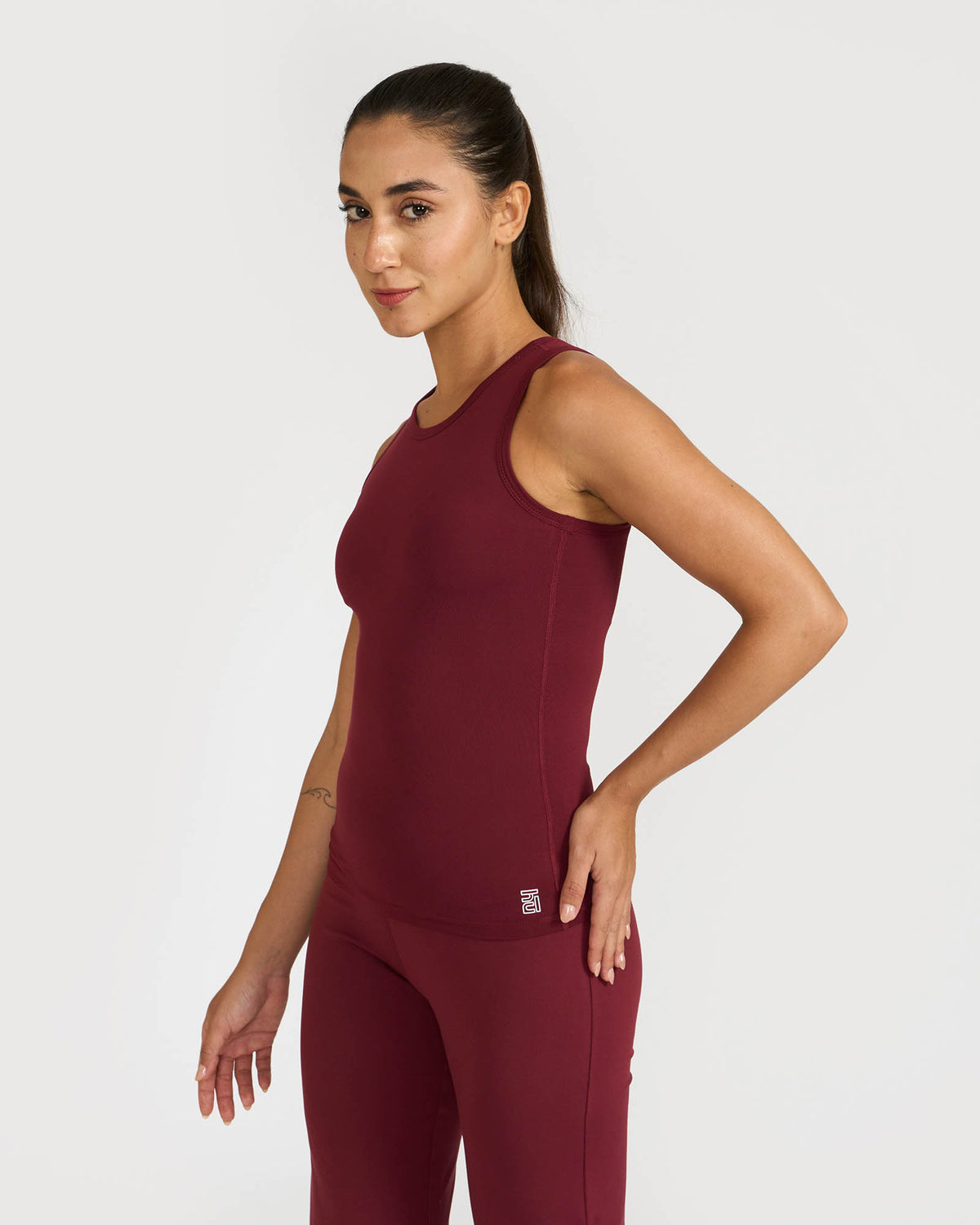 Zen Straight Fit Pants & Tank Top In-Built Sports Bra Co-ord Set