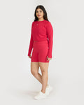 Zen Cycling Shorts & Full Sleeve Crop top Co-ord set