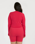 Zen Cycling Shorts & Full Sleeve Crop top Co-ord set