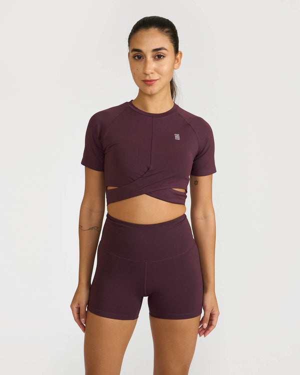 Zen Front-Wrap Crop Top