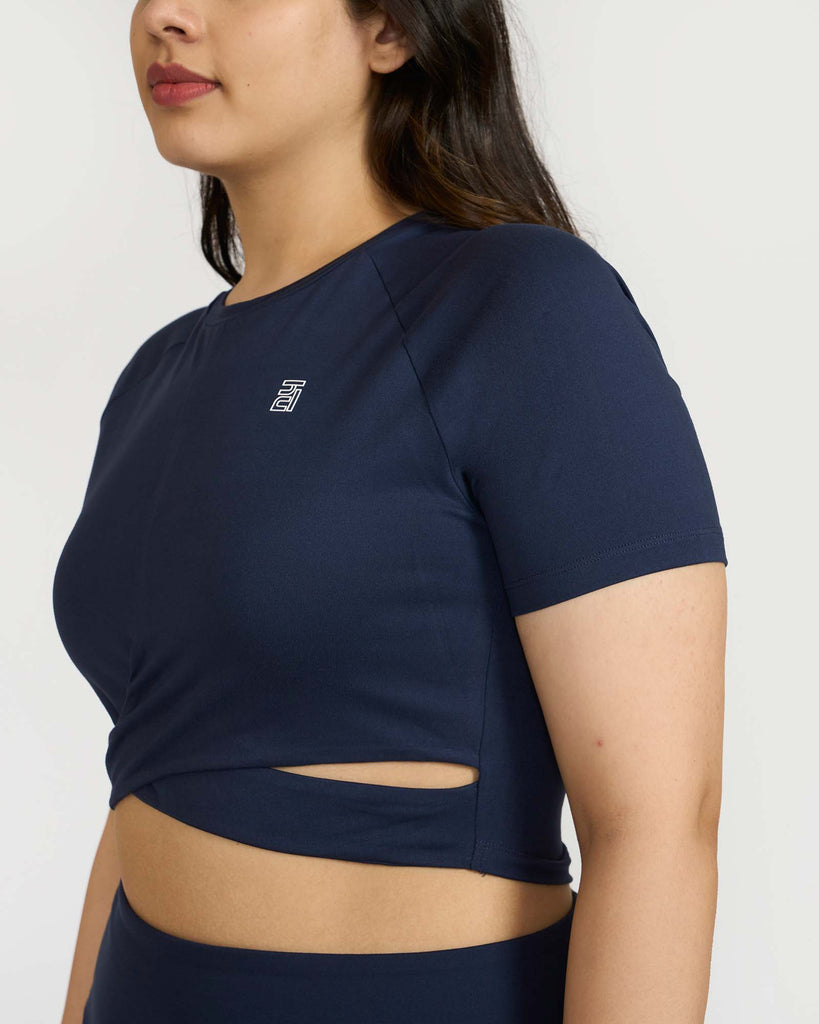 Hunnit Zen Front-Wrap Crop Top Zen Front-Wrap Crop Top