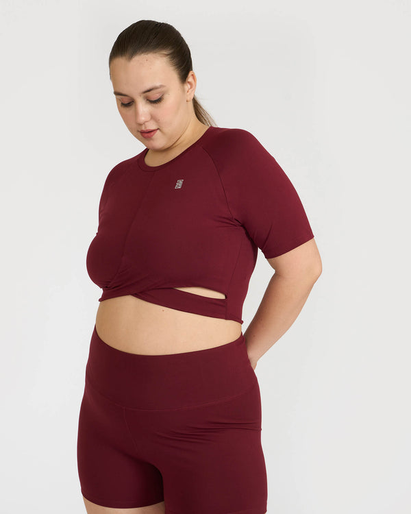 Zen Front-Wrap Crop Top