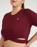 Zen Front-Wrap Crop Top