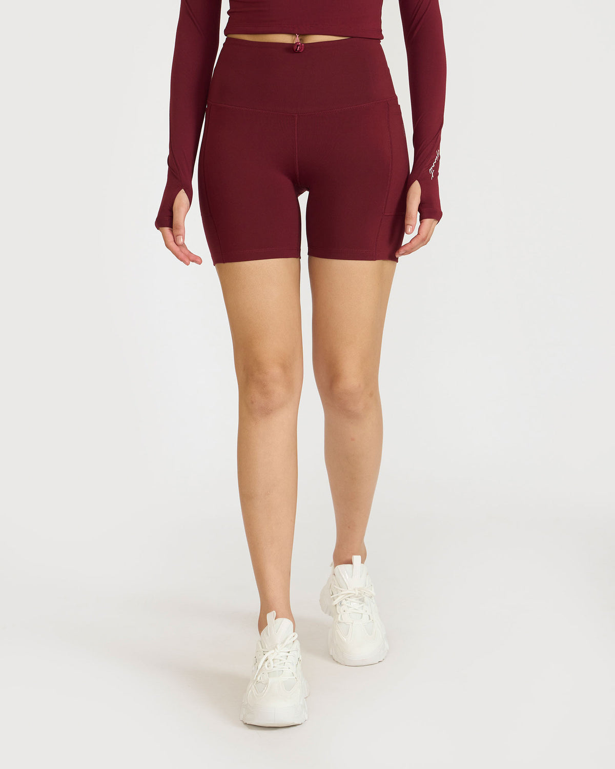 Zen Cycling Shorts & Full Sleeve Crop top Co-ord set