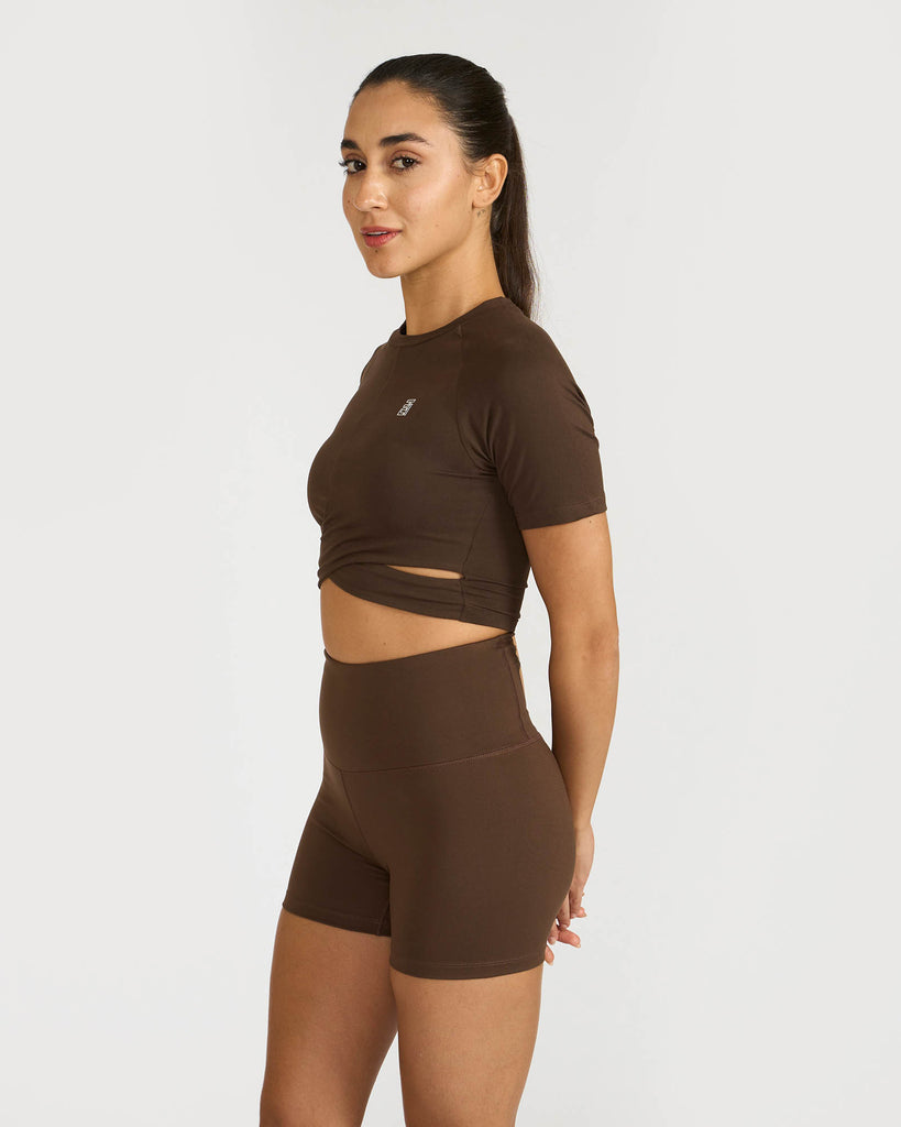 Hunnit Zen Front-Wrap Crop Top Zen Front-Wrap Crop Top