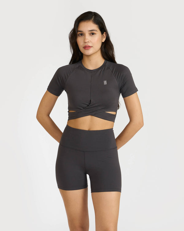 Zen Front-Wrap Crop Top