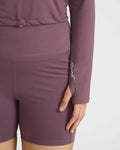 Zen Cycling Shorts & Full Sleeve Crop top Co-ord set