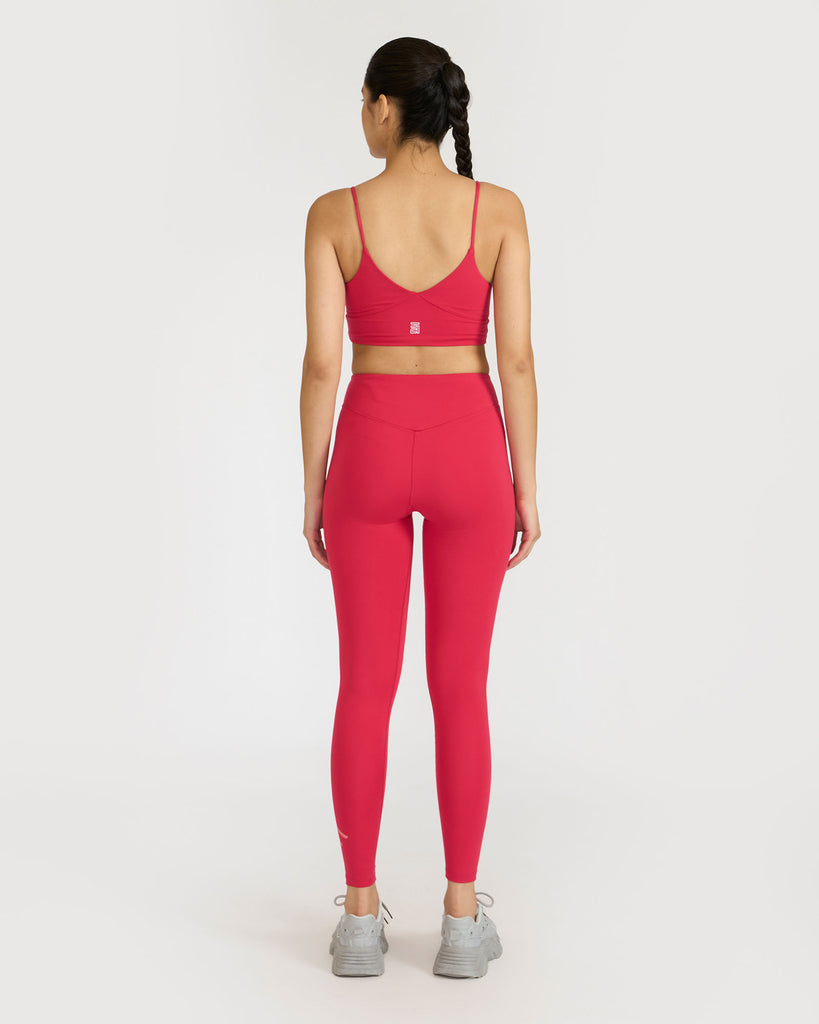 Hunnit Zen Seamless Leggings and V Neck Sports Bra Co-ord Set 