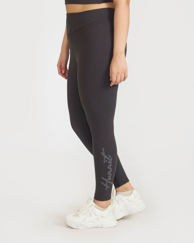 Hunnit Zen Seamless Leggings and 2-in-1 Crop Top Co-ord Set 