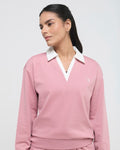 Vintage Polo Neck Sweatshirt and Shorts Co-ord Set