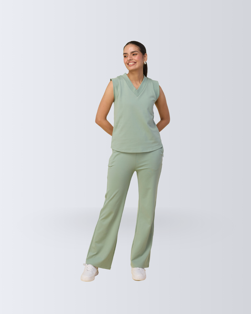 Hunnit Essential Tank Top & Flare Pants Co-ord Set Essential Tank Top & Flare Pants Co-ord Set