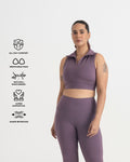 Zen Flare Pants and Polo-Neck 2-in-1 Crop Top Co-ord Set