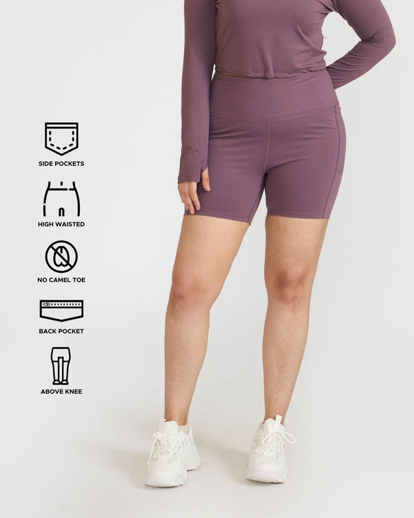 Zen Cycling Shorts & Full Sleeve Crop top Co-ord set