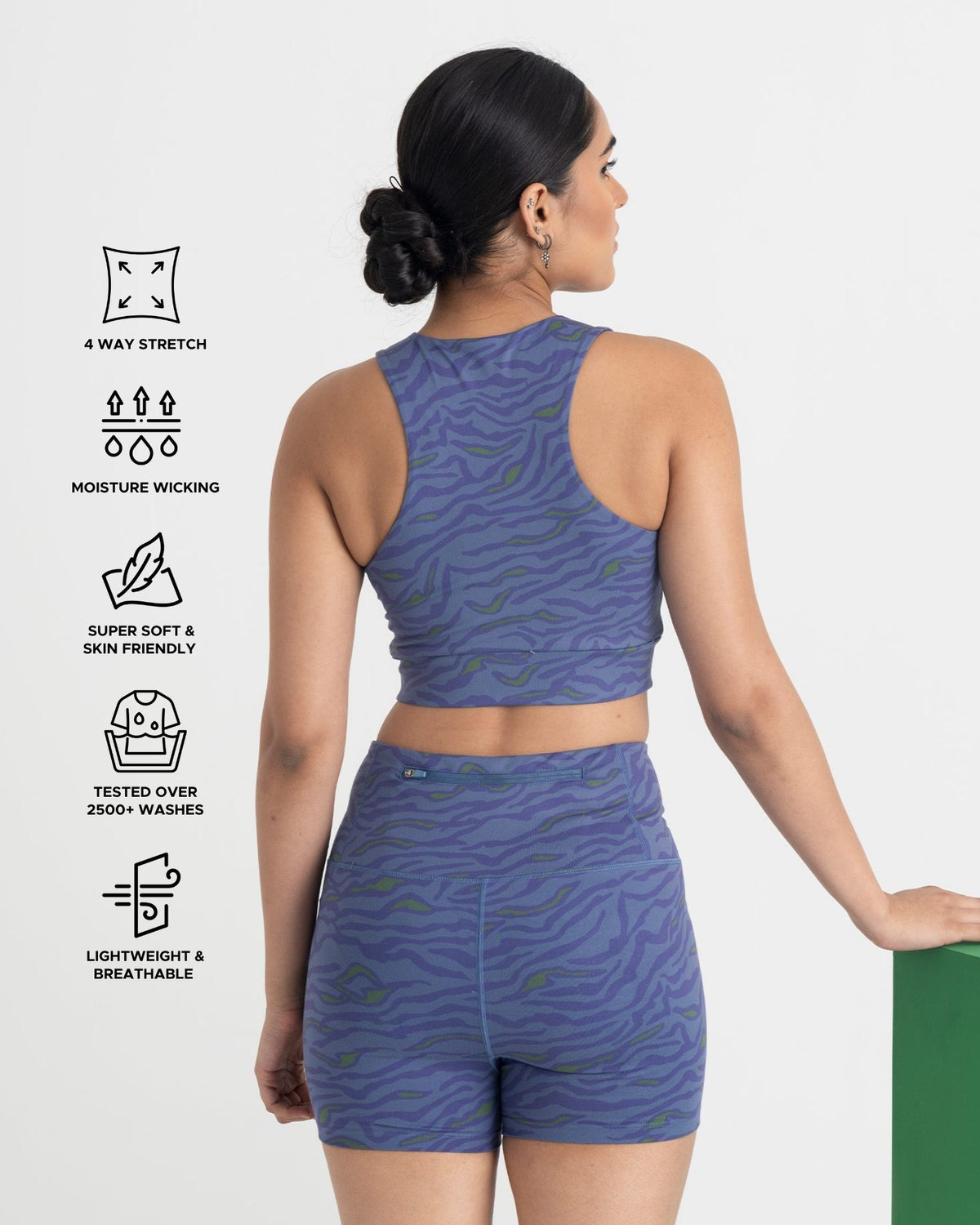 Safari Chic Shorts and 2-in-1 Crop Top Co-ord Set