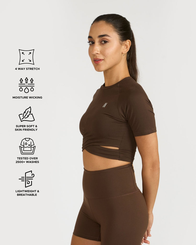 Hunnit Zen Front-Wrap Crop Top Zen Front-Wrap Crop Top