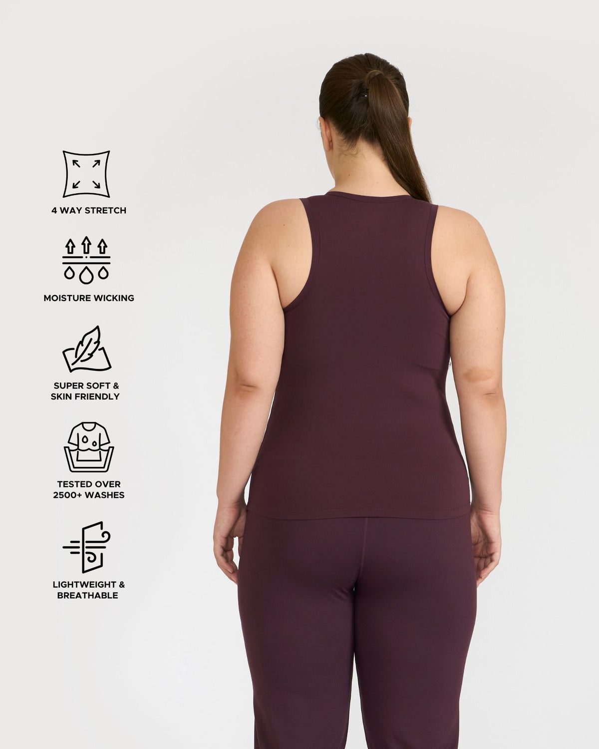 Zen tank top with in-built sports bra