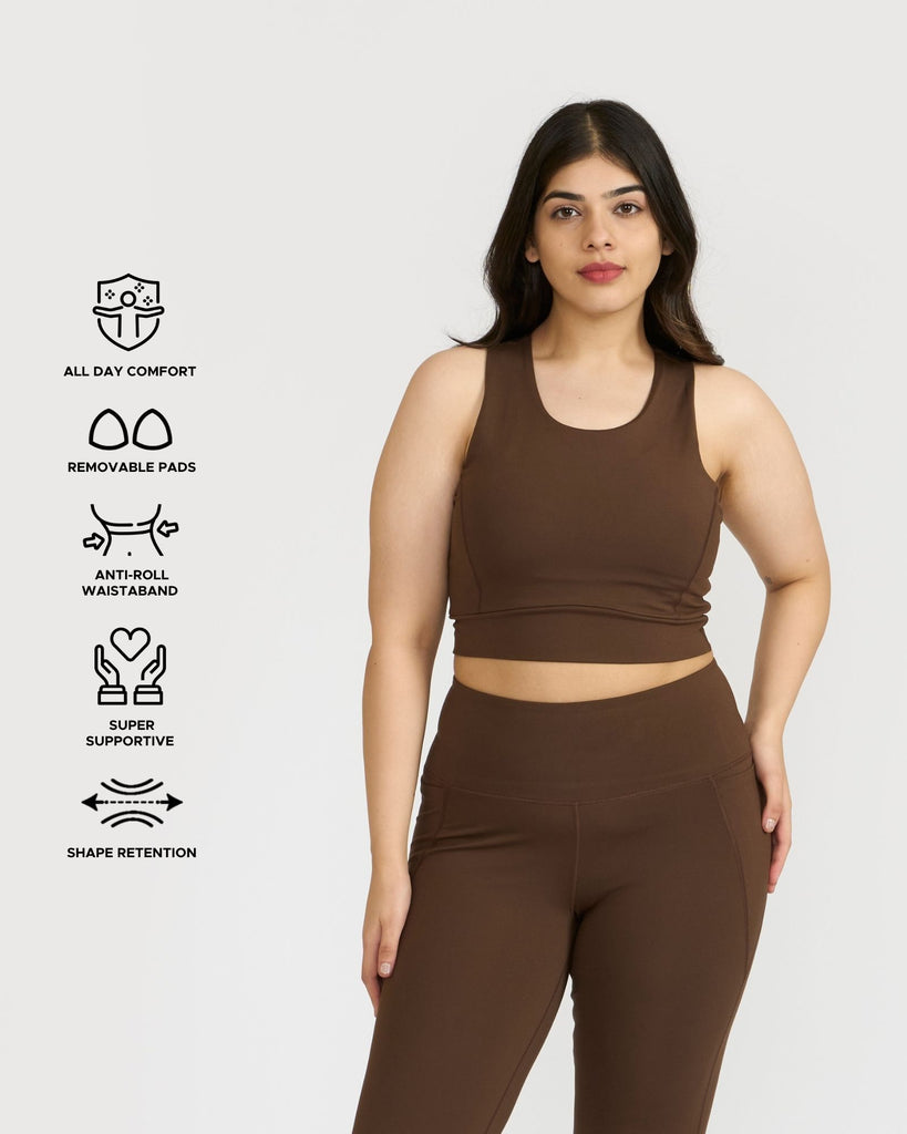 Hunnit Zen 2-in-1 Crop Top 