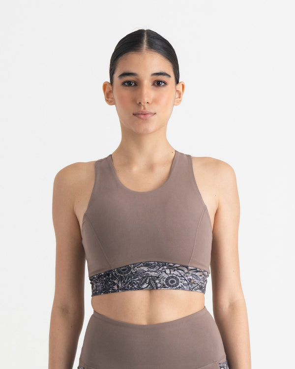 Majestic Flora 2-in-1 Crop Top
